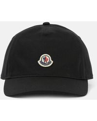 Moncler - Cappello da baseball in canvas con logo - Lyst