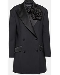 Dolce & Gabbana - Blazer con applicazione floreale - Lyst