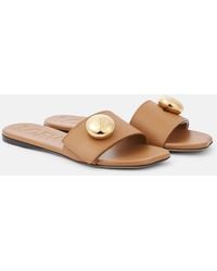 Loewe - Leather Pebble Sandals - Lyst