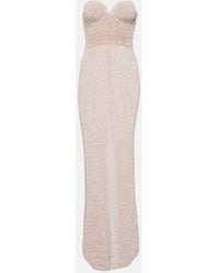 Magda Butrym - Crochet Cotton And Linen Blend Midi Dress - Lyst