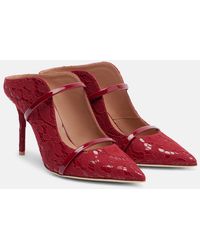 Malone Souliers - Maureen 85 Leather-Trimmed Lace Mules - Lyst