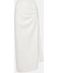 SIR. - Dorian Ruched Linen-Blend Maxi Skirt - Lyst