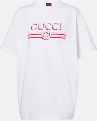 Gucci - Logo Printed T-Shirt - Lyst