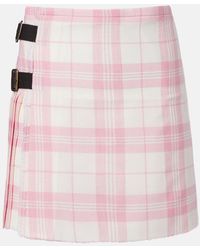 Vivienne Westwood - Plaid Wool-Blend Miniskirt - Lyst