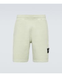 Stone Island - Shorts Tinto Terra de jersey de algodon - Lyst
