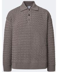 Bottega Veneta - Intrecciato Wool Polo Sweater - Lyst