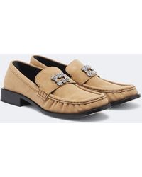 Roger Vivier - Viv Moc Embellished Suede Loafers - Lyst