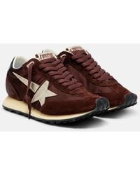 Golden Goose - Running Marathon Satin And Suede Sneakers - Lyst