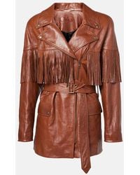 Chloé - Chaqueta De Piel Con Flecos - Lyst
