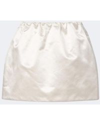 Posse - Verity Cotton And Silk Satin Miniskirt - Lyst