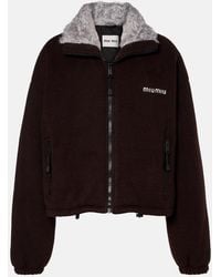 Miu Miu - Logo Gabardine Bomber Jacket - Lyst