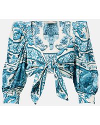 Adriana Degreas - Printed Crop Top - Lyst