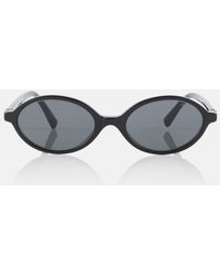 Miu Miu - Logo Round Sunglasses - Lyst