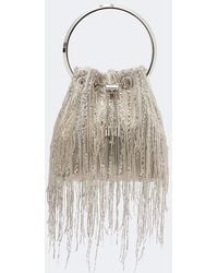 Jimmy Choo - Bon Bon Embellished Satin Bucket Bag - Lyst