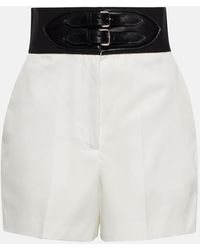 Alaïa - Belted High-Rise Shorts - Lyst
