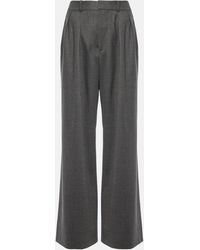 Wardrobe NYC - Low-rise Wool Flannel Wide-leg Pants - Lyst