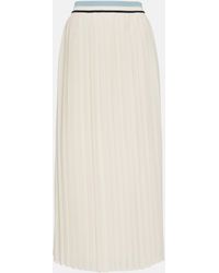 Moncler - Pleated Georgette Maxi Skirt - Lyst