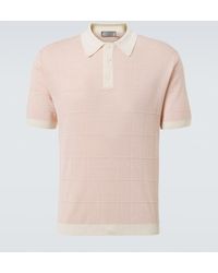 Canali - Linen And Silk Polo Shirt - Lyst