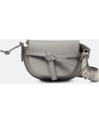 Loewe - Mini Gate Dual Bag In Soft Calfskin And Jacquard - Lyst