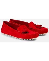 Loro Piana - Dot Sole Suede Loafers - Lyst