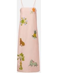 ALÉMAIS - Hazel Printed Linen-Blend Maxi Dress - Lyst