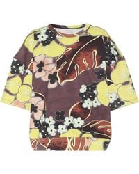 Dries Van Noten Floral Cotton T-shirt - Multicolour