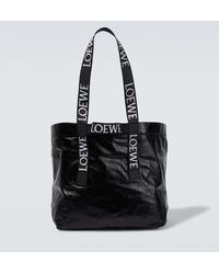 Loewe - Fold Shopper Leather Tote Bag - Lyst