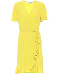 Diane von Furstenberg Wickelkleid Emilia aus Crêpe - Gelb