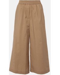 Loewe - Pantaloni culottes in misto cotone a vita alta - Lyst