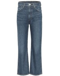 Goldsign - Jeans anchos de tiro alto cropped - Lyst