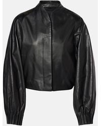 FFORME - Aram Cropped Leather Jacket - Lyst