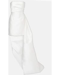Solace London - Bridal Meyer Tail Twill Minidress - Lyst