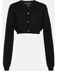 Versace - Cardigan cropped Medusa in jacquard - Lyst