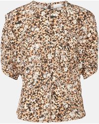 Isabel Marant - Karlita Printed Silk-Blend Blouse - Lyst