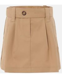 Moncler - Minirock Aus Baumwoll-Gabardine - Lyst
