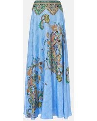 Etro - Paisley Print Maxi A-Line Skirt - Lyst