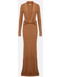 AYA MUSE - Aure Gathered Knitted Silk-Blend Gown - Lyst