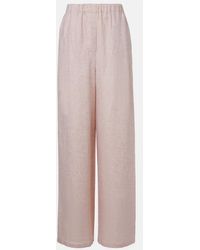 Loro Piana - Valerio Linen Wide-Leg Pants - Lyst