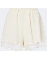 Simone Rocha - Shorts De Saten Con Encaje - Lyst