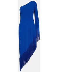 ‎Taller Marmo - Asymmetric Fringed Midi Dress - Lyst