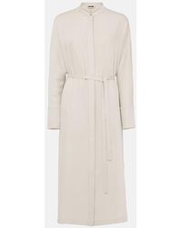 JOSEPH - Vestido Midi Dada De Cady Con Cinturon - Lyst
