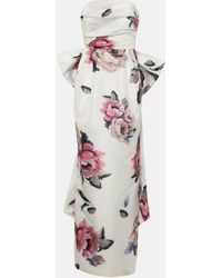 Rebecca Vallance - Aveline Floral Strapless Taffeta Gown - Lyst