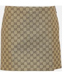 Gucci - Mini-jupe en toile GG a paillettes - Lyst