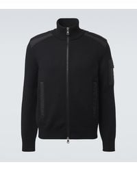 Moncler - Tricot Down-Paneled Virgin Wool Cardigan - Lyst