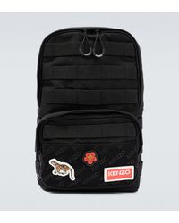 KENZO Appliqued Nylon Backpack - Black