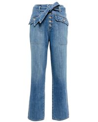 Veronica Beard - High-Rise Cropped Jeans Rinley - Lyst