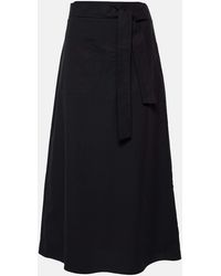 TOTEME - Cotton Midi Skirt - Lyst