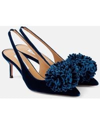 Aquazzura - Couturier 65 Velvet Slingback Pumps - Lyst