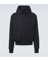 Gucci - Gg Jacquard Hooded Cotton Jacket - Lyst