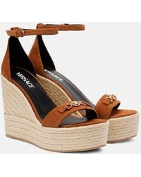 Versace - Espadrille-Sandalen Medusa '95 Mit Veloursleder - Lyst